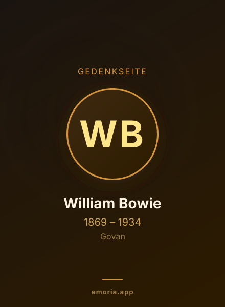 Gedenkportrait von William Bowie