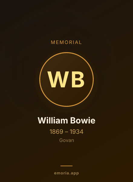 Memorial portrait of William Bowie