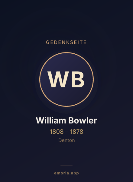 Gedenkportrait von William Bowler