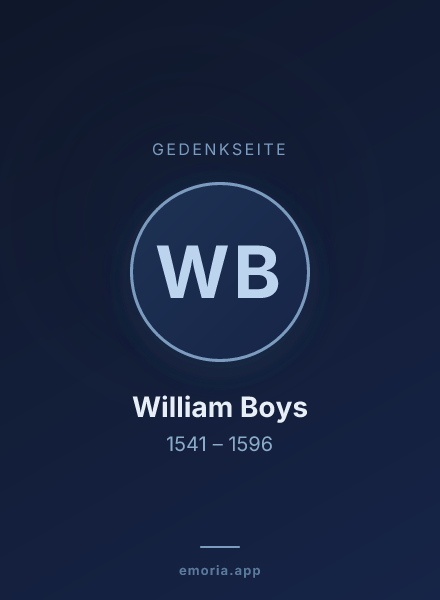 Gedenkportrait von William Boys