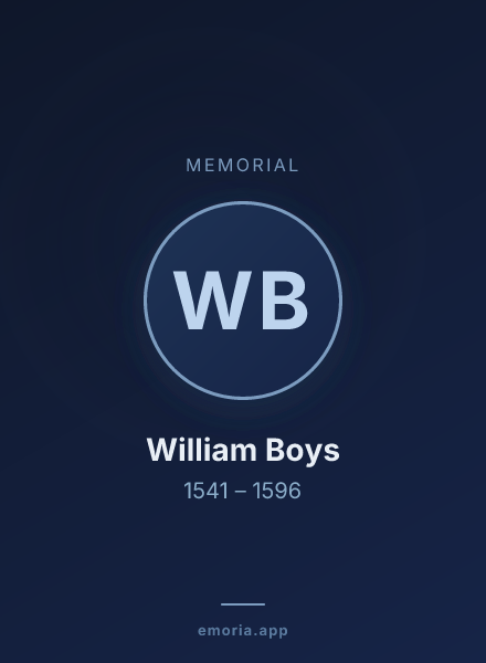 Memorial portrait of William Boys