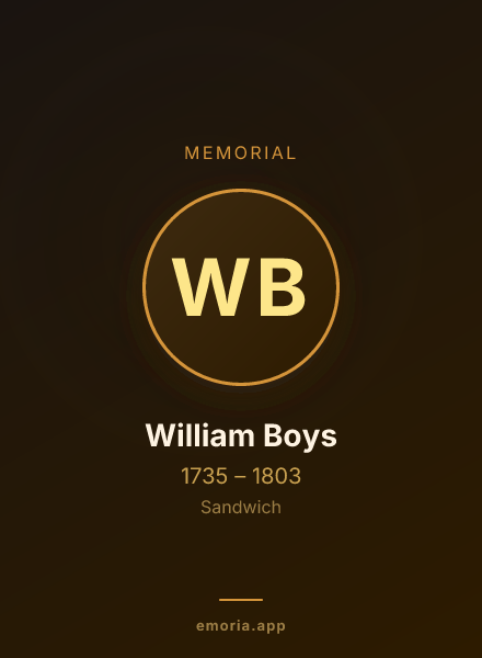 Memorial portrait of William Boys