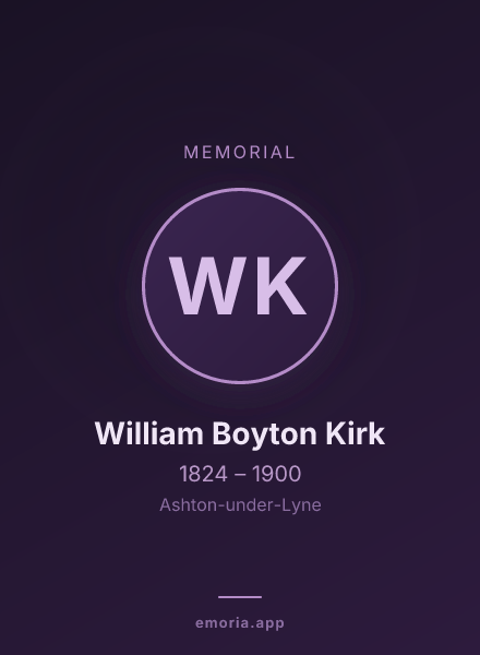 Memorial portrait of William Boyton Kirk