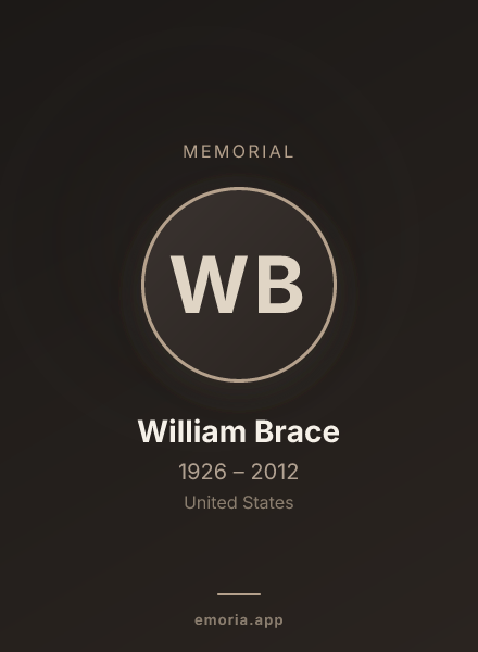 Memorial portrait of William Brace