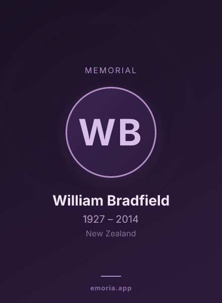 Memorial portrait of William Bradfield