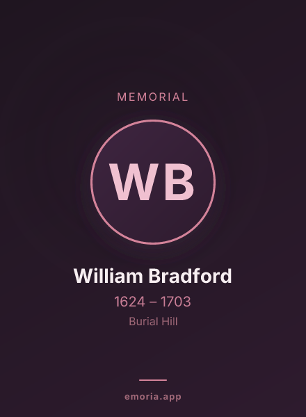 Memorial portrait of William Bradford