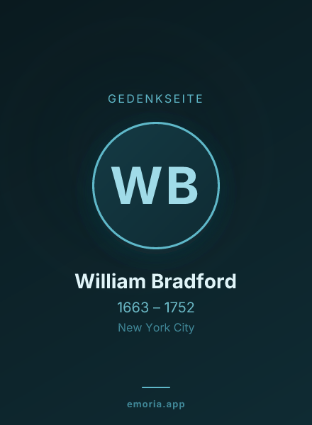 Gedenkportrait von William Bradford