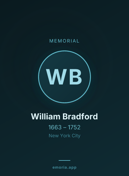 Memorial portrait of William Bradford