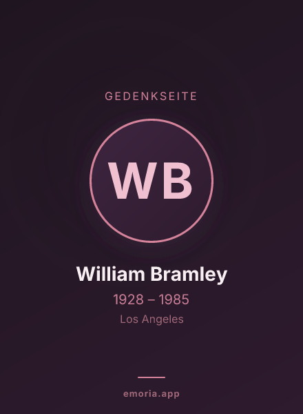 Gedenkportrait von William Bramley