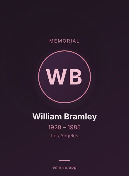 Memorial portrait of William Bramley