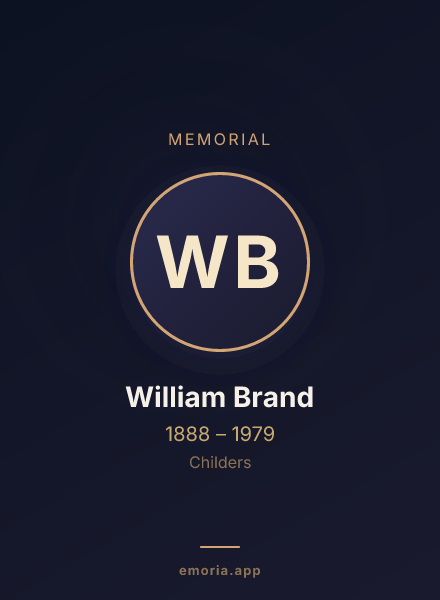 Memorial portrait of William Brand