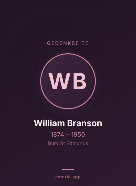Gedenkportrait von William Branson
