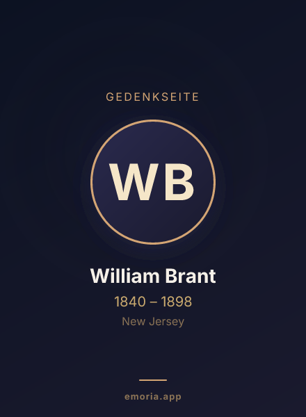Gedenkportrait von William Brant