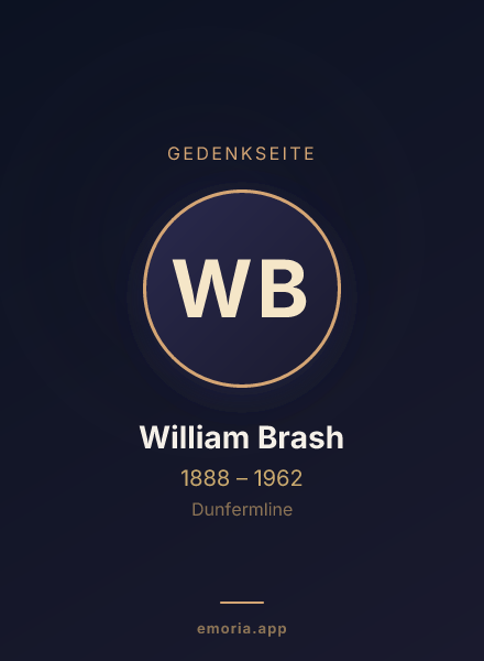 Gedenkportrait von William Brash
