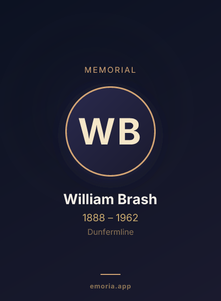 Memorial portrait of William Brash