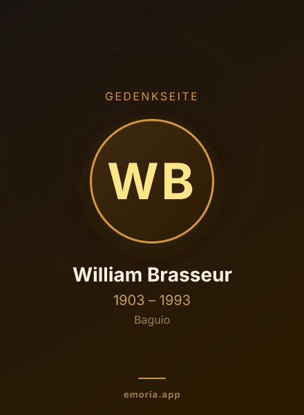 Gedenkportrait von William Brasseur