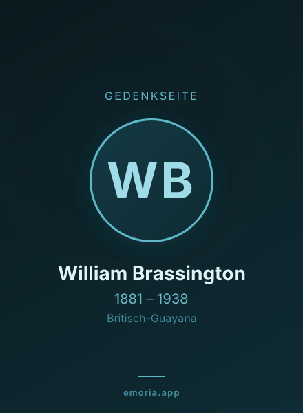 Gedenkportrait von William Brassington