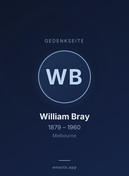 Gedenkportrait von William Bray