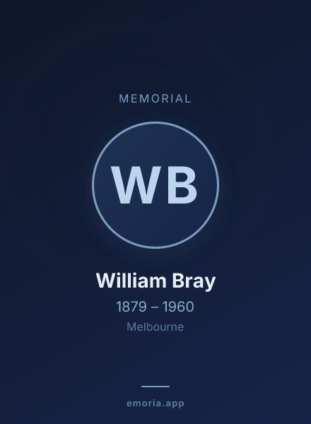 Memorial portrait of William Bray