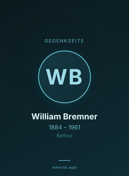 Gedenkportrait von William Bremner