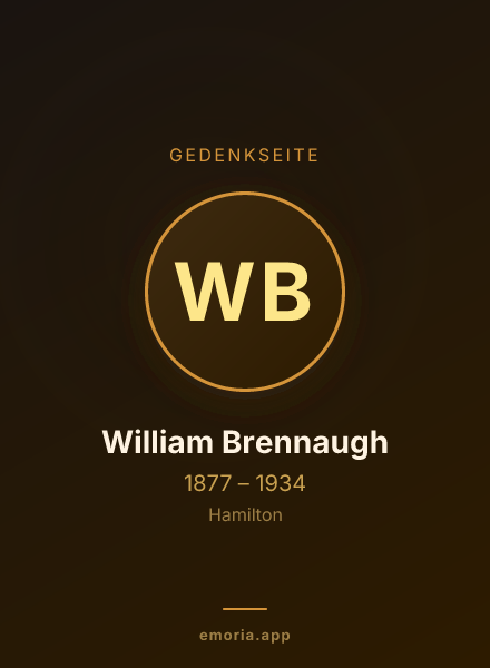 Gedenkportrait von William Brennaugh