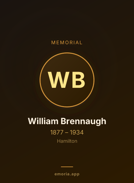 Memorial portrait of William Brennaugh