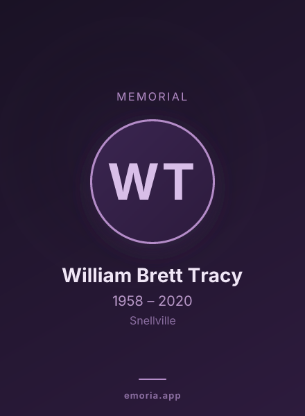 Memorial portrait of William Brett Tracy
