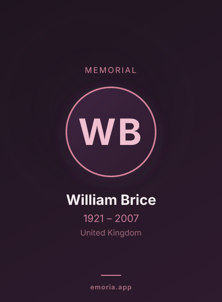 Memorial portrait of William Brice