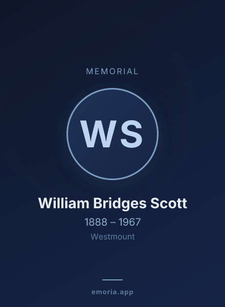 Memorial portrait of William Bridges Scott
