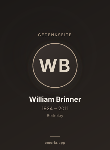 Gedenkportrait von William Brinner