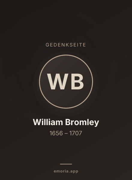 Gedenkportrait von William Bromley