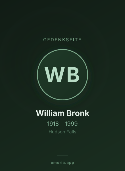 Gedenkportrait von William Bronk
