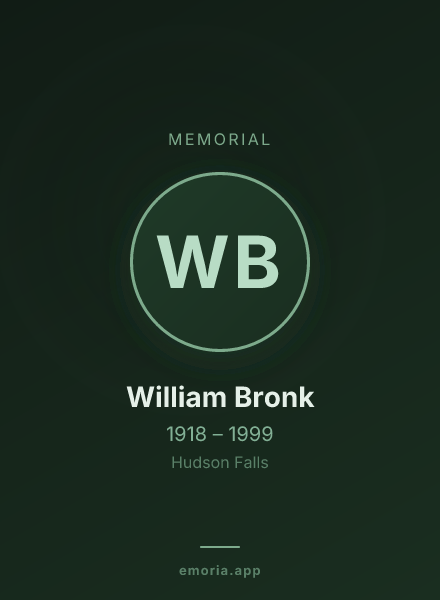 Memorial portrait of William Bronk