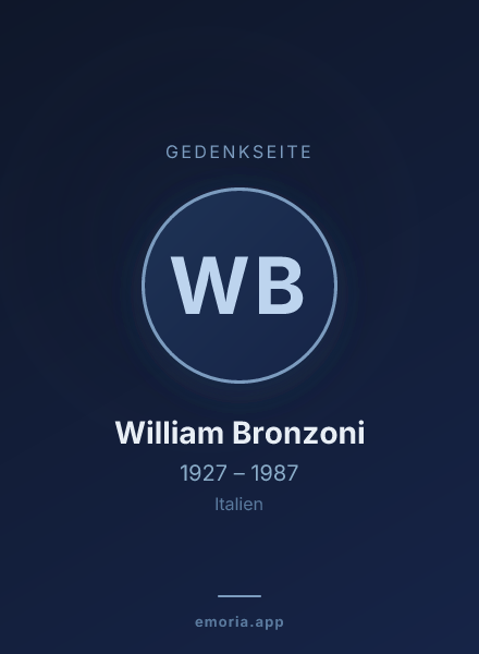 Gedenkportrait von William Bronzoni
