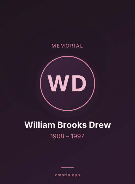 Memorial portrait of William Brooks Drew