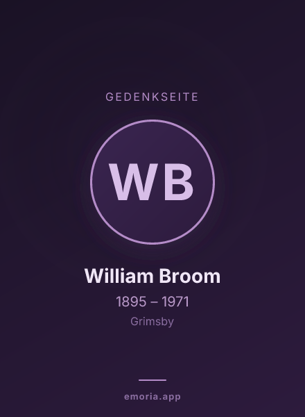 Gedenkportrait von William Broom