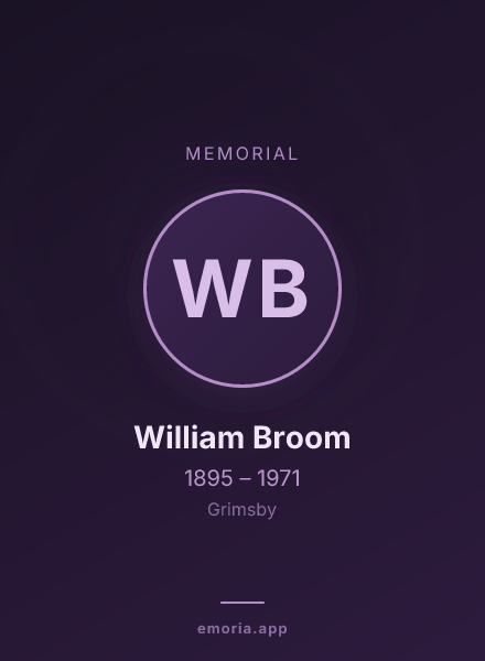 Memorial portrait of William Broom