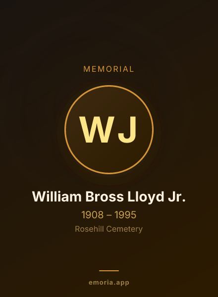 Memorial portrait of William Bross Lloyd Jr.