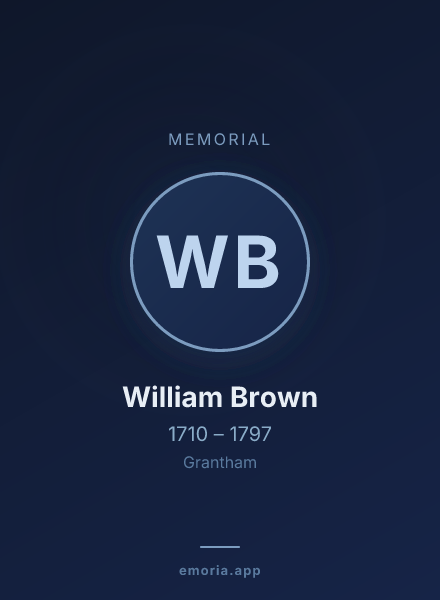 Memorial portrait of William Brown