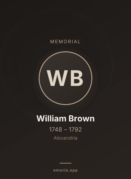 Memorial portrait of William Brown