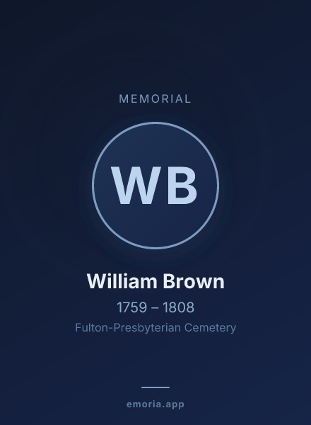 Memorial portrait of William Brown