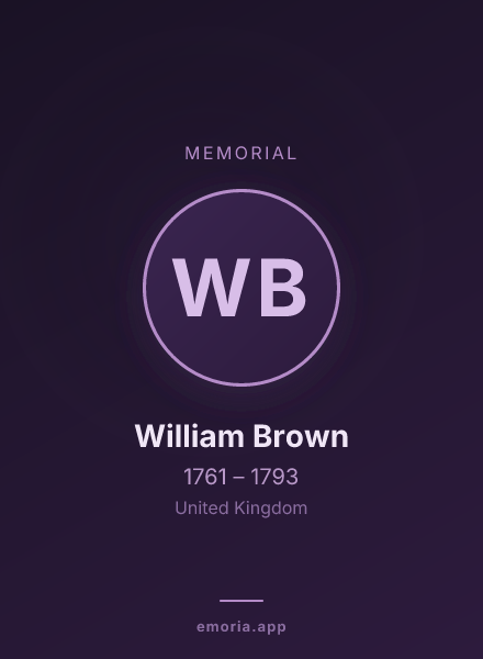 Memorial portrait of William Brown