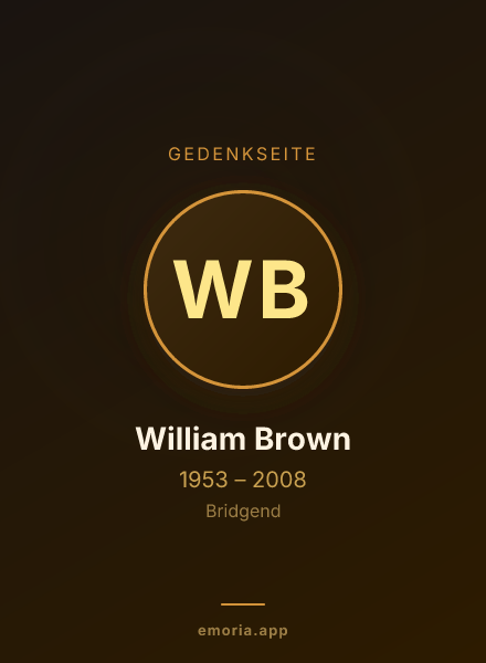 Gedenkportrait von William Brown