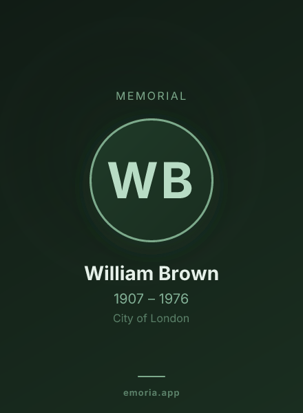 Memorial portrait of William Brown