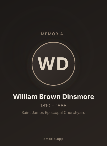 Memorial portrait of William Brown Dinsmore