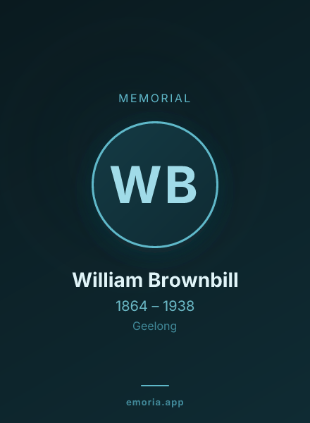 Memorial portrait of William Brownbill