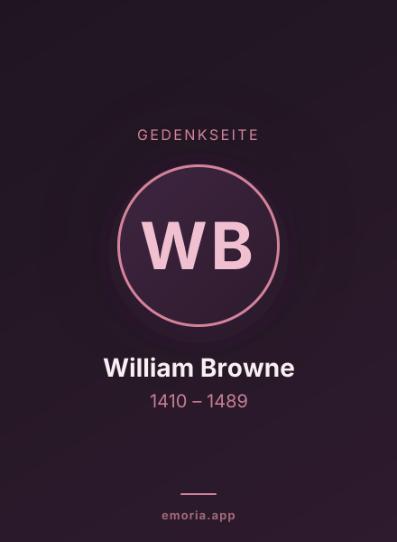 Gedenkportrait von William Browne