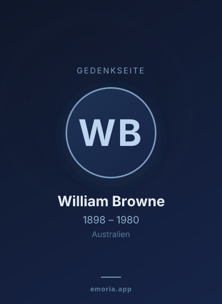 Gedenkportrait von William Browne