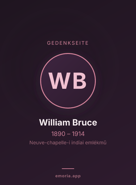 Gedenkportrait von William Bruce