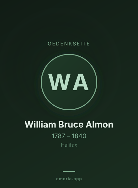 Gedenkportrait von William Bruce Almon